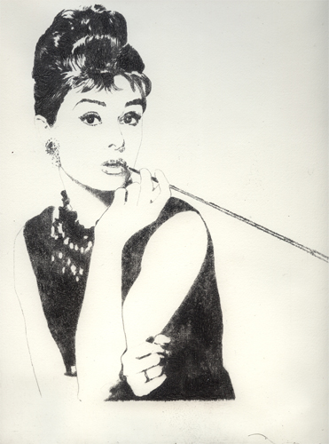 Audrey Hepburn Radierung